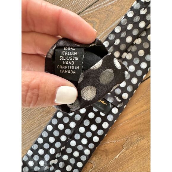 VTG Dior Signature Silk Men’s Tie Polka Dot - Picture 5 of 5